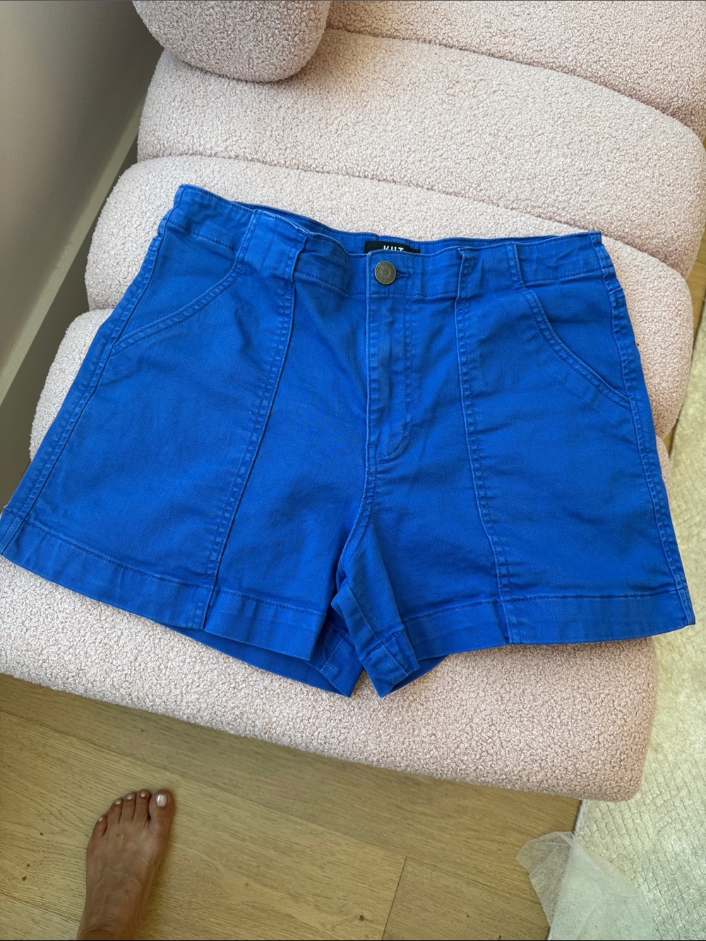 Kut from the Kloth Royal Blue High-Waist Casual Shorts